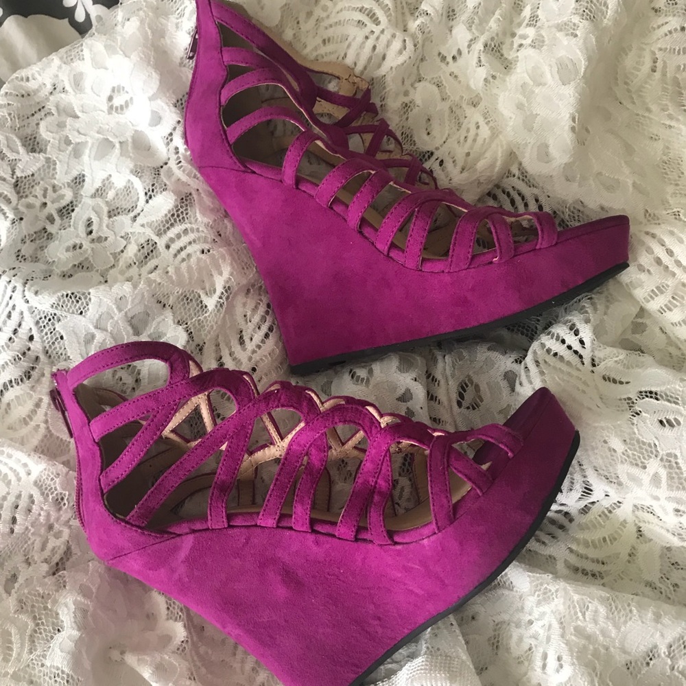 Charlotte Russe Hot Purple Wedges